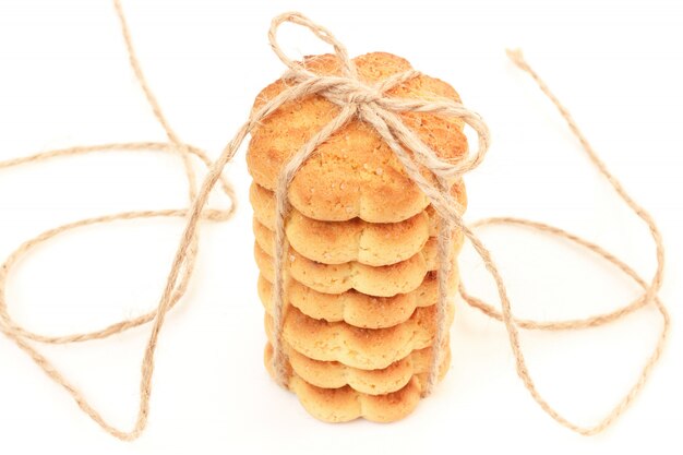 Photo bundle of wheat cookies tied with rope