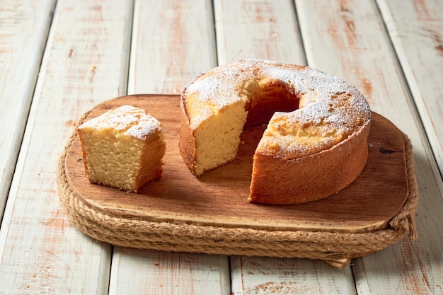 Bundt cake topped with sugar glaze