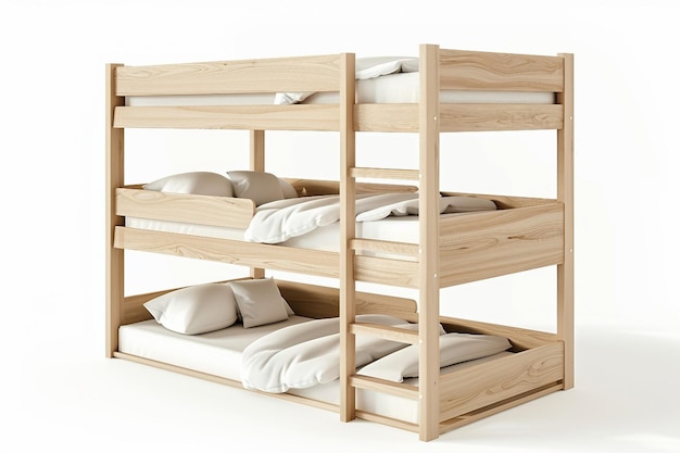 Bunk bed On White Background