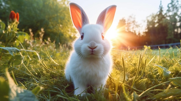 Bunny achtergrond HD 8K behang Stock Fotografische afbeelding