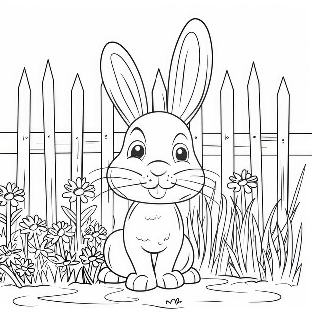 Photo bunny coloring pages fun for kids of all ages