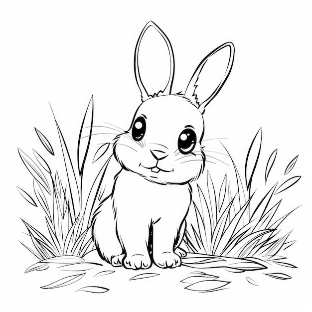 Bunny coloring pages for kids