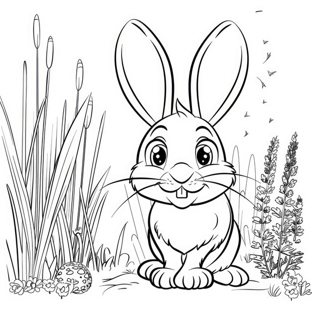 Photo bunny coloring pages perfect for children