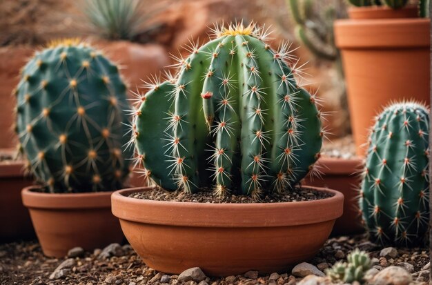 Bunny ear cactus in een terracotta pot