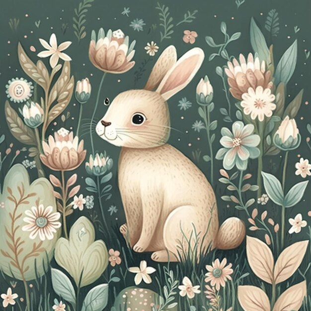 A bunny in the grass