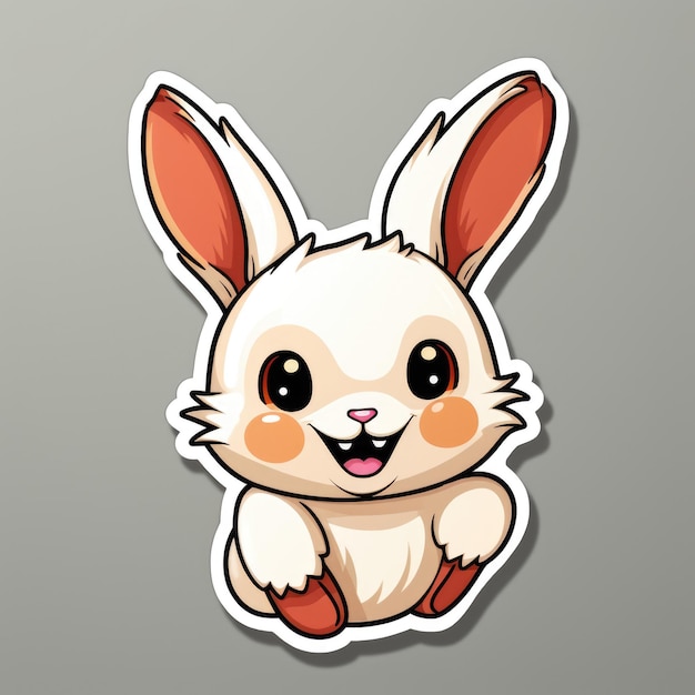 Bunny Young rabbit sticker Generative AI