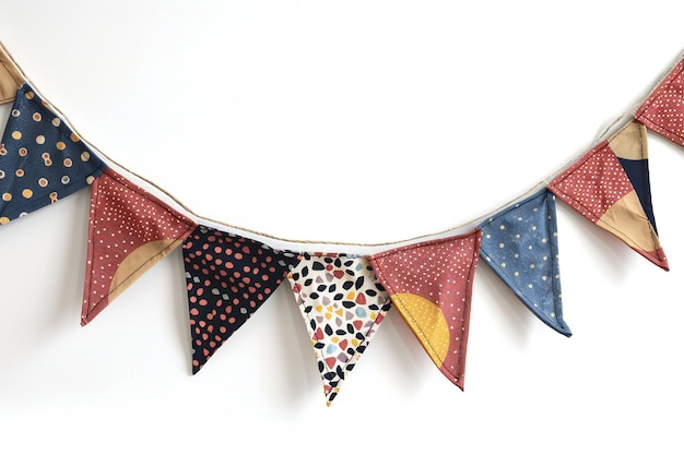 Foto bunting doek banner geïsoleerd op witte achtergrond