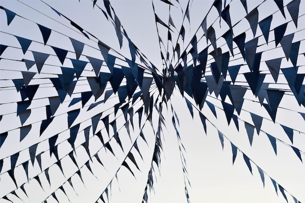 Photo bunting from below