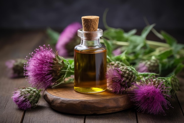 Burdock essential oil Spa floral organic Generate Ai