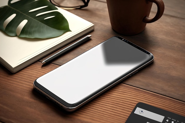 Bureau smartphone 3D-rendering