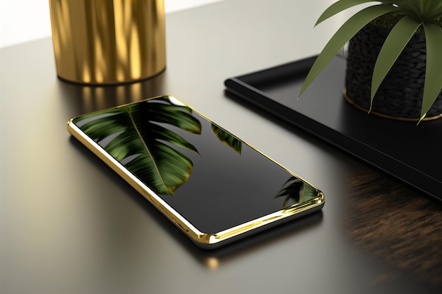 Bureau smartphone 3D-rendering