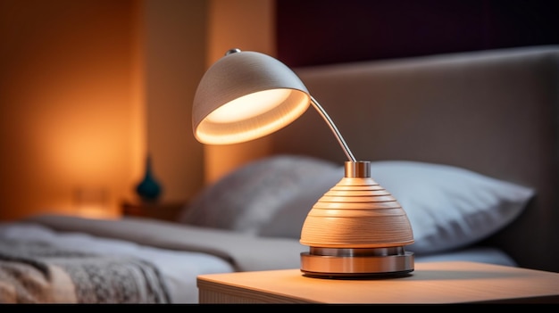 bureaulamp met bed