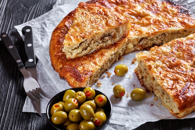 Burek is a crispy pastry pie with meat filling