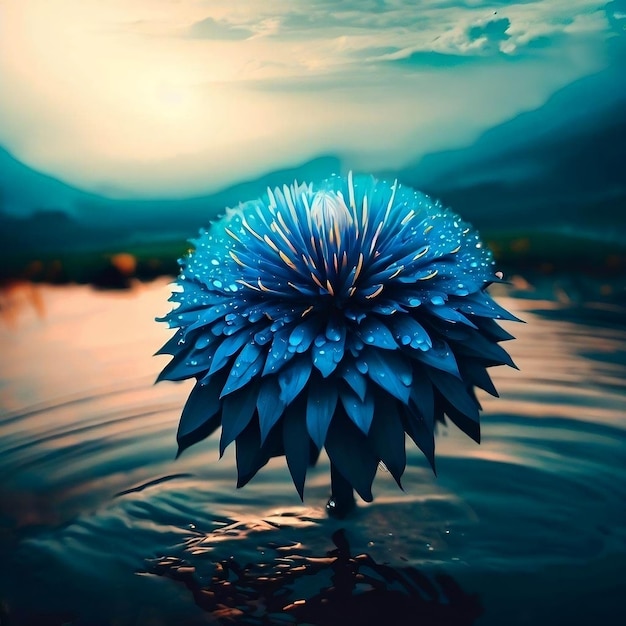 Burflower with bit of water stunning view by Ai