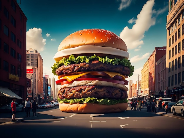 Photo a burger ai generator