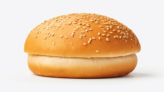 Photo burger bun isolated on white background