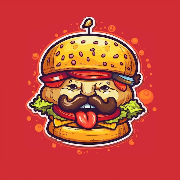 Burger cartoon logo 15