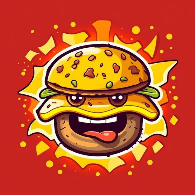 Burger cartoon logo 7