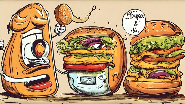 Burger Cartoon Wallpaper And Background Very Cool