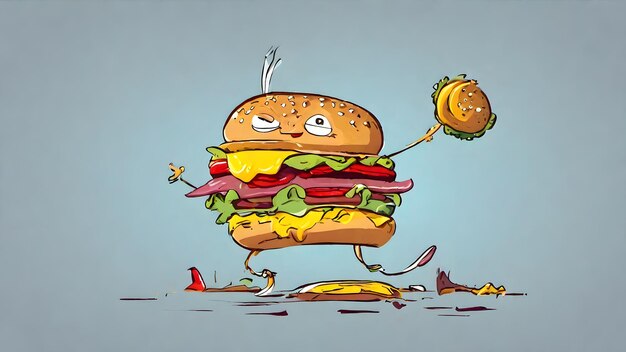 Burger Cartoon Wallpaper And Background Very Cool