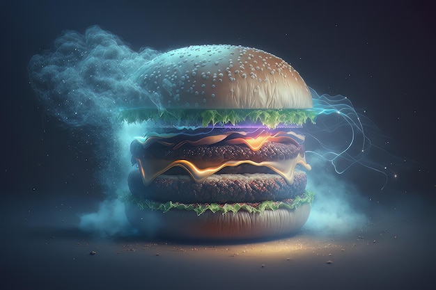 Burger created using Generative AI Technology