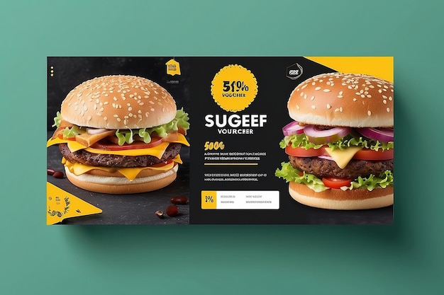 Burger Discount Voucher Template