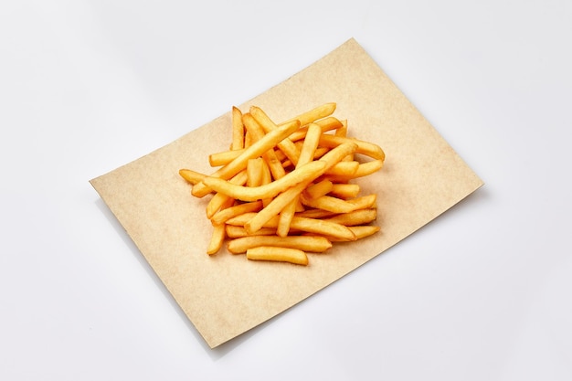 Burger French Fries White Background Food Sales Concept Readytouse Menu