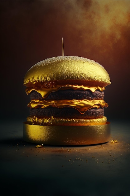 Foto struttura dell'oro dell'hamburger