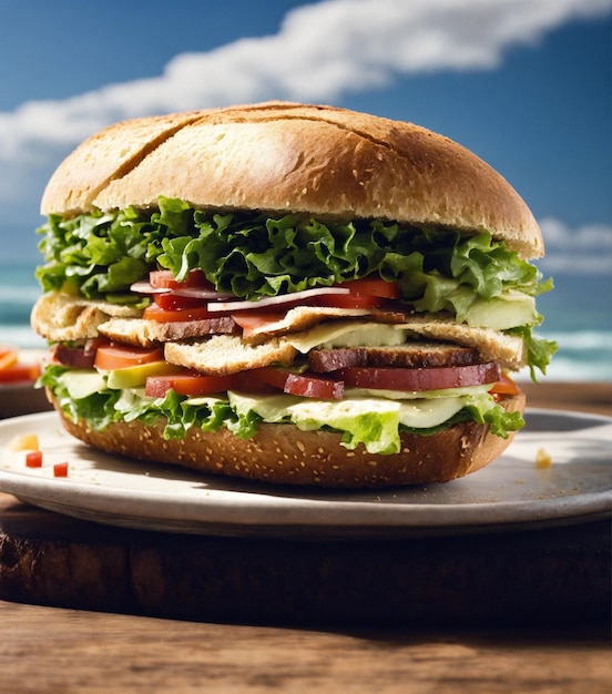 Premium AI Image | Burger hamburger cheeseburger by ai generator