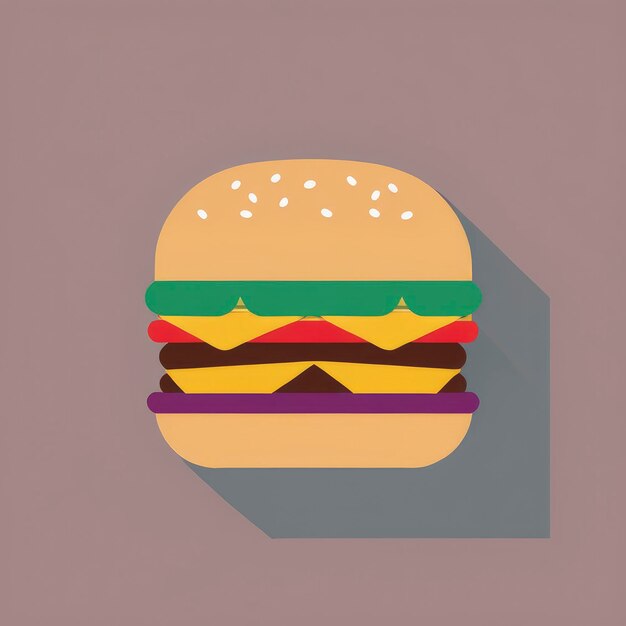 burger icon vector clip art logo illustration