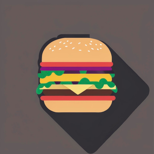 burger icon vector clip art logo illustration