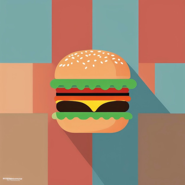 burger icon vector clip art logo illustration