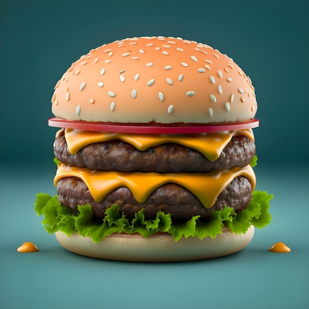 Foto illustrazione di un hamburger