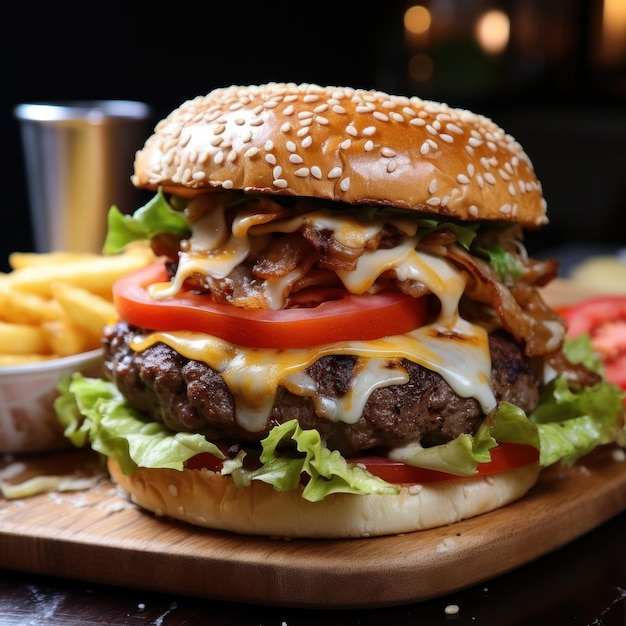 Burger Juicy Meaty Classic MouthWatering Favorite