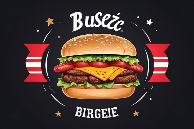 Foto logo di burger fast food design