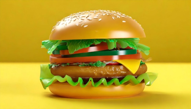burger made of plastic products