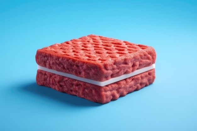 印刷機で作られたハンバーガーの肉