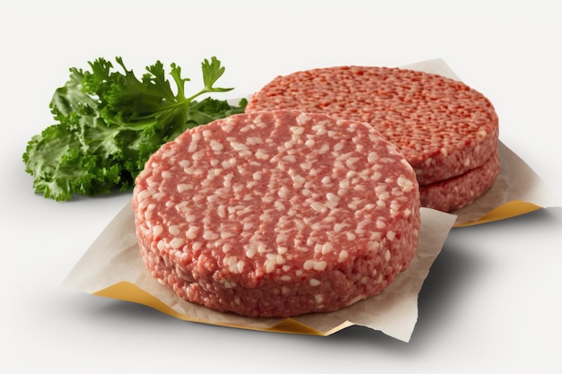 Burger meat raw and ready to cook