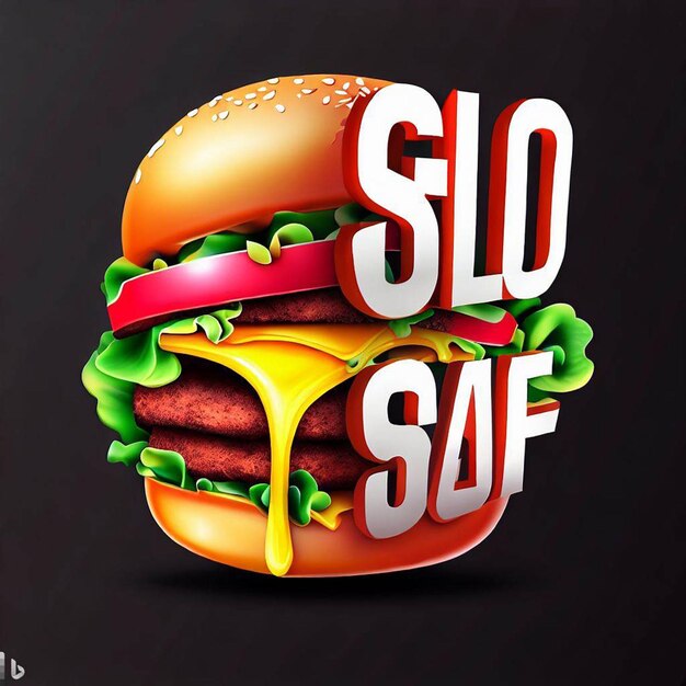 Фото Дизайн плаката продажи бургеров и бесплатное изображение с красочным фоном