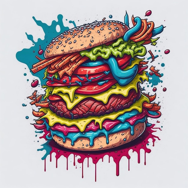 burger sketch