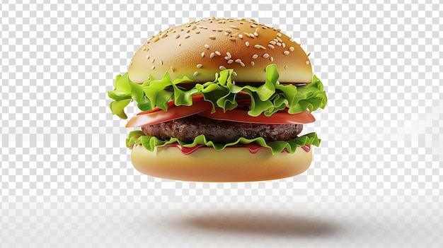 Burger on Transparent Background