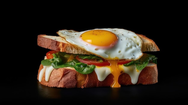 burger with egg