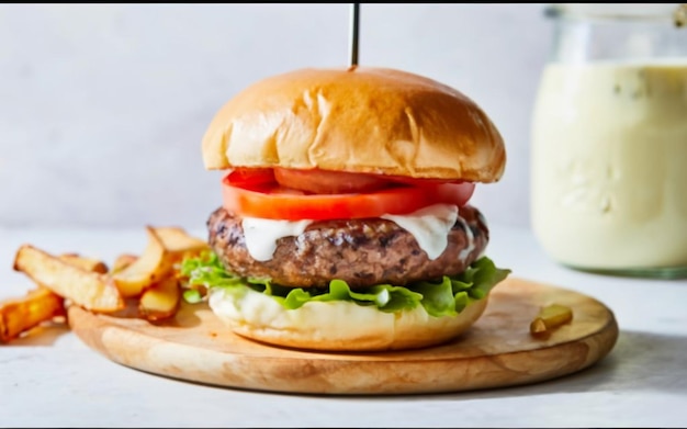 Burger with Horseradish Mayo