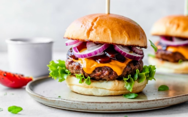 Burger with Spicy Guava Glaze