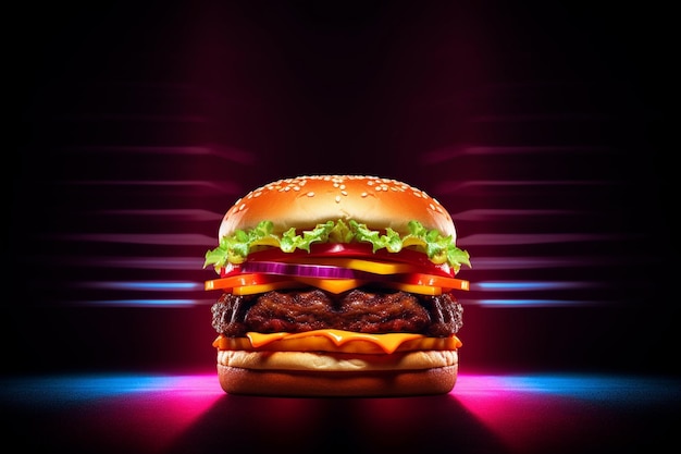 Foto burger zenith burger top view