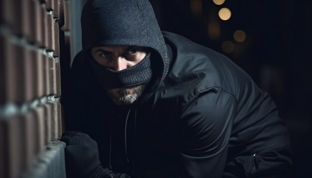 Burglar Intruder Thief Contemplating Dominance in Stealing Unique Items