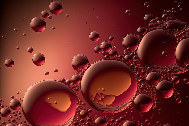 A burgundy backdrop with water droplets is abstract