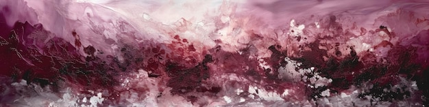 Burgundy And White Colors Gentle Abstract Painting Background Texture Panoramic Banner Generative AI