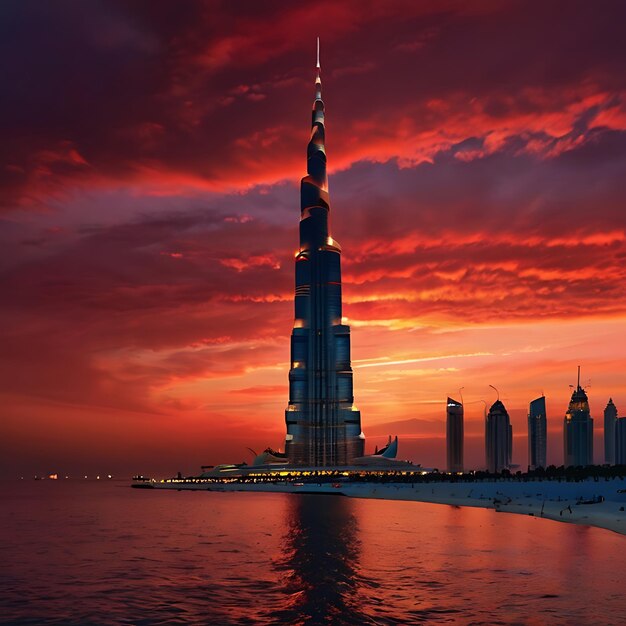 Burj Khalifa genarated by AI