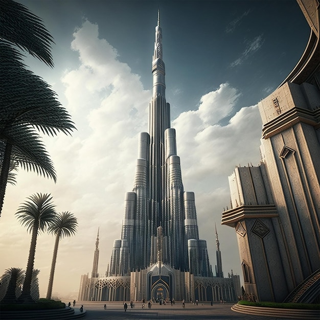 Burj Khalifa의 높이 마천루 Generative AI